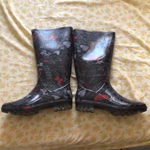 Black Coach Rain Boots